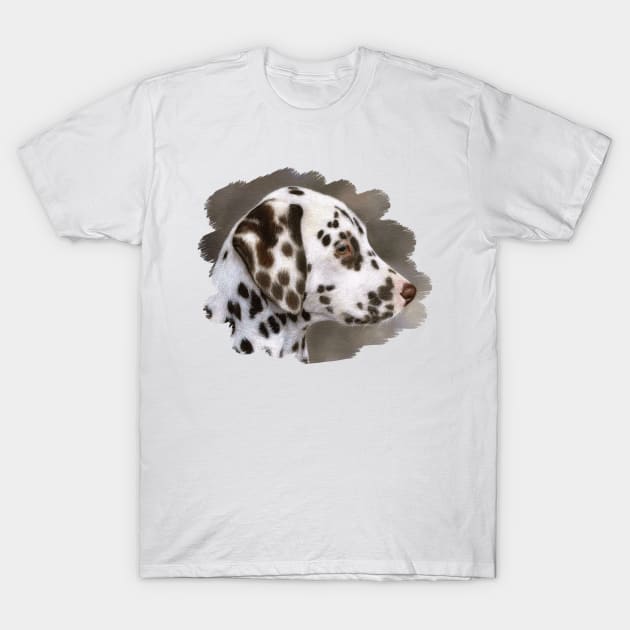 Dalmatian Puppy painting T-Shirt by rachelstribbling